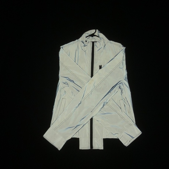 Mens Fried Denim Reflective Jacket Size 